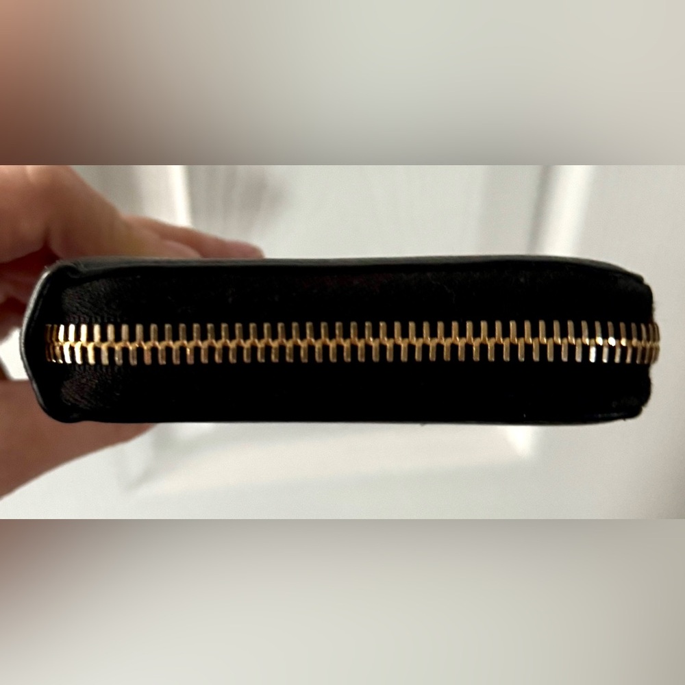 SAINT LAURENT YSL Cassandra Leather Logo Embossed Long Wallet-Black - Picture 12 of 13